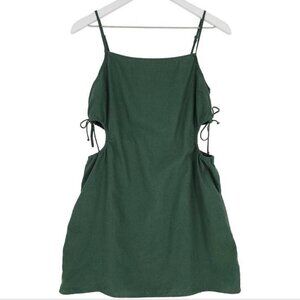 Aerie Green Side Hollow Cutout Mini Dress Stretch‎ Woman's Small a1